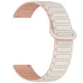 Silicone Magnetic Watch Band Beige Pink Universal Replacement Strap For Smartwatch 20mm 22mm - 20mm / Starlight with Pink Sand