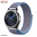 Cerulean blauwe nylon lus geweven horlogeband voor Samsung Huawei Amazfit sport stijl. - Hemelsblauw