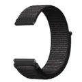 Zwarte geweven nylon loop horlogeband vervanging sportband geschikt voor smartwatch - Officieel zwart