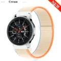 Universeel nylonlus geweven sport horlogebandje vervanging voor Samsung Huawei smartwatch crème - crème