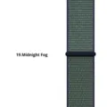 Universele geweven nylon sport loop horlogeband vervanging in midnight fog kleur variant - Donker Mistgrijs