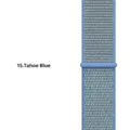 Nylon loop vervangend horlogebandje voor smartwatch, ademende geweven sportarmband met sluiting. - Meerblauw