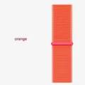 Universele nylon lus gevlochten sport klittenband horlogeband vervanging, oranje. - Oranje