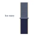 Ijsblauw nylon sport loop horlogebandje, duurzaam geweven vervangingsbandje voor smartwatches. - IJs Oceaan Blauw
