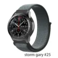 Universele nylon lus geweven horlogeband in stormgrijs, compatibel met smartwatches. - Wolkig Grijs