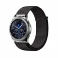 Universeel geweven nylon loop horlogeband voor smartwatch ademende vervangingsband - Reflecterend Zwart