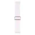Dettaglio di cinturino per orologio in nylon elastico bianco con fibbia regolabile. - 20mm / Bianco