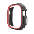 Dual-color TPU PC protective case for smartwatch, shockproof bumper cover, black and red. - 41mm / Red