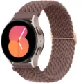 Braided nylon watch strap with metal buckle, compatible with smartwatches, comfortable fit. - 20mm / Smoky Purple