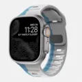 Replacement silicone watch strap and smart sport watch case compatible with Apple Watch Ultra. - Light Grey Blue
