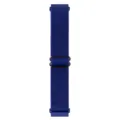 Blue adjustable nylon elastic watch strap replacement band for smart watch daily wear - 20mm / Dark Blue