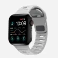 Silicone sport watch band replacement for Apple Watch Ultra series, white breathable strap. - Gray