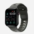 Replacement silicone sports watch band compatible with smartwatch, durable and comfortable. - Dark Green
