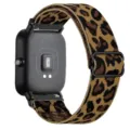 Cinturino per orologio elastico in nylon con stampa leopardata e fibbia metallica. - 20mm / Stampa leopardata