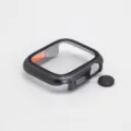 Hartes PC Gehaeuse mit Schutzglas aus Tempered Glass fuer Apple Watch Ultra Stile. - 40mm / Original Schwarz