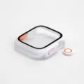 Weißes Hartes PC Schutzgehäuse mit Schutzglas für Apple Watch Ultra kompatible Hülle - 40mm / Weiß