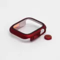 Rotes Hart-PC-Schutzgehäuse mit gehärtetem Glas Displayschutz für Smartwatch Zubehör. - 40mm / Rot