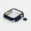 Custodia protettiva rigida in PC con vetro temperato integrato compatibile Apple Watch Ultra. - Blu profondo fluorescente