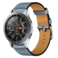 Universal leather watch strap compatible with Huawei GT4 and Samsung watch, dual-color PU. - 24# Linen Blue