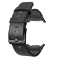 Cinturino per orologio in pelle nera di ricambio con fibbia in metallo nero per smartwatch - Fibbia Nera