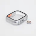 Custodia PC argento vetro temperato pellicola protettiva e cappuccio corona Apple Watch - Argento
