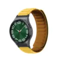 Siliconen magnetische horlogeband voor Samsung Galaxy Watch 6, gele en bruine variant. - Watch 6/6 Classic / Zwart Geel