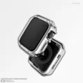 Custodia protettiva galvanizzata per Apple Watch, paraurti texture metallo argento. - Cassa argentata