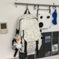 Koreanischer Stil großer Kapazität lässiger Rucksack Trend Student Schultertasche - Weiß