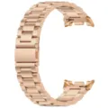 Rose gold stainless steel metal watch band replacement strap with secure folding clasp design. - Universal for Watch 8/8 Classic / Rose Gold