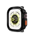 Black electroplated TPU protective case compatible with Apple Watch Ultra, stylish accessory. - Plated Black