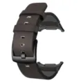 Cinturino per orologio in pelle marrone scuro con fibbia nera per Galaxy Watch Ultra 47mm. - Grigio con fibbia nera
