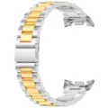 Correa de reloj de repuesto de metal acero inoxidable bicolor plata oro cierre desplegable - Universal para Watch 8/8 Classic / Plata y Oro