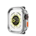 Electroplated TPU protective case for smartwatch, shiny silver finish, durable and stylish. - Electroplated Silver