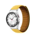 Silicone magnetic watch strap compatible with Samsung smart watch with connector yellow - Watch 6/6 Classic / Silver Yellow
