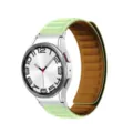 Silicone magnetic watch strap with metal case compatible for Samsung Galaxy Watch 6 classic. - Watch 6/6 Classic / Silver White