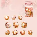 PET laser gold floral cat stickers pack, 20pcs decorative journaling craft supplies for DIY. - Universe Throbs