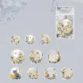 Πακέτο Αυτοκόλλητων Laser Gold PET Άνεμος Φεγγάρι Scrapbooking Διακοσμητικά - Αύρα του Κρύου Φεγγαριού