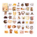 Boxed decorative stickers set cute daily coffee corner journaling aesthetic craft supplies - Cute Daily (46 pcs)