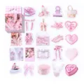 Pink ballet aesthetic boxed sticker set, cute decorative adhesive decals for journaling and crafts. - Ballet Aesthetics (46 pcs)