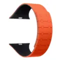 Bracelet de montre en silicone orange et noir remplacement pour accessoire connecte - Orange Noir
