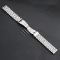 Cinturino per orologio in acciaio inossidabile tre perle cinturino metallico smartwatch. - 18mm / Argento