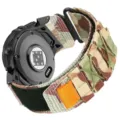Camo nylon loop watch band compatible with sports smartwatch durable breathable replacement strap - Desert Camouflage