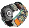 Camouflage nylon woven sports watch strap with velcro and elastic cord for outdoor watches. - Jungle Camouflage