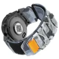 Tactical nylon loop watch strap replacement for outdoor sports smartwatches, durable & secure. - Grey Camouflage