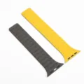 Bracelet de montre magnétique en silicone compatible Apple Watch, bracelet bicolore. - Jaune et Gris