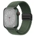 Green Nylon Magnetic Watch Band Compatible with Apple Watch Loop Strap Replacements - 38/40/41/S10-42mm / Dark Olive Green