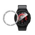 Glitzernder Strass Uhren Lünette Ring für Samsung Galaxy Watch 6 Classic, Diamant Schutz. - 43mm / Silber