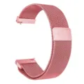 Rose gold Milanese stainless steel mesh smart watch band replacement strap for daily wear. - Pink