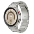 Cinturino per orologio in metallo titanio di alta qualità con fibbia deployante, elegante. - Watch 4/5/5 pro / Titanio