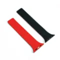 Bracelet de montre de remplacement en silicone magnétique compatible Apple Watch, bicolore. - Noir Rouge